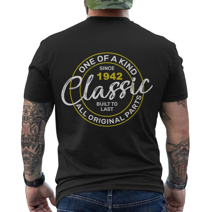 80Th Birthday One Of A Kind Classic 1942 Tshirt Men's Crewneck Short Sleeve Back Print T-shirt