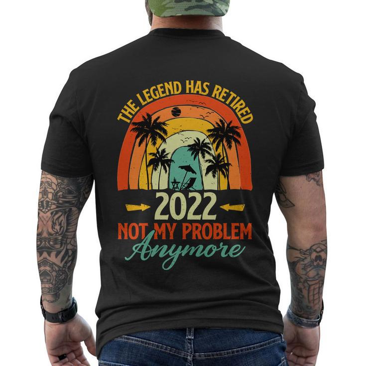 90S Retro Summer Rainbow The Legend Has Retired 2022 Not My Problem Anymore Tshirt Men's Crewneck Short Sleeve Back Print T-shirt
