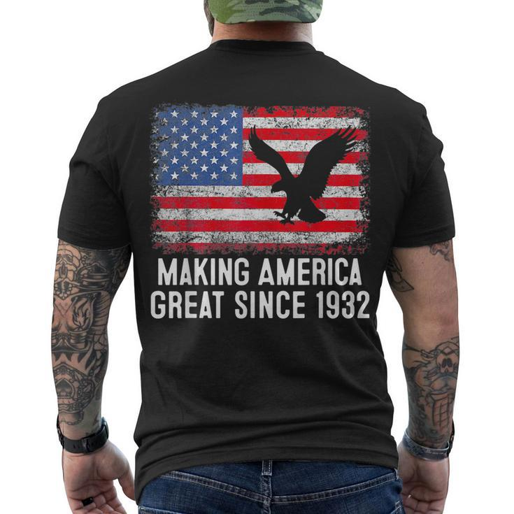 90Th BirthdayMaking America Great Since 1932 Men's T-shirt Back Print