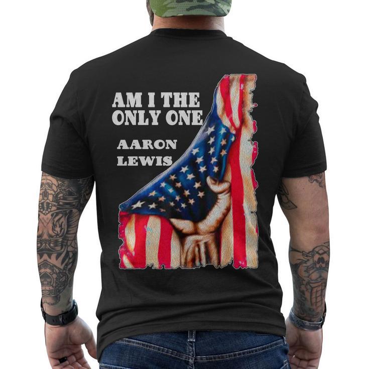 Aaron Lewis Am I The Only One Us Flag Tshirt Men's Crewneck Short Sleeve Back Print T-shirt