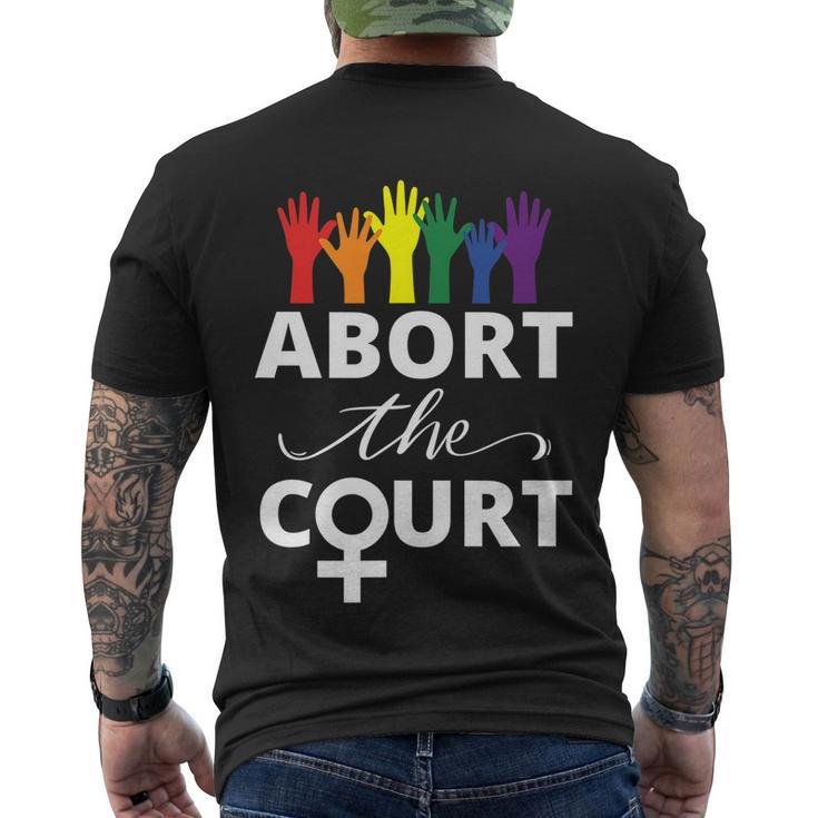 Abort The Court Womens Right Men's Crewneck Short Sleeve Back Print T-shirt