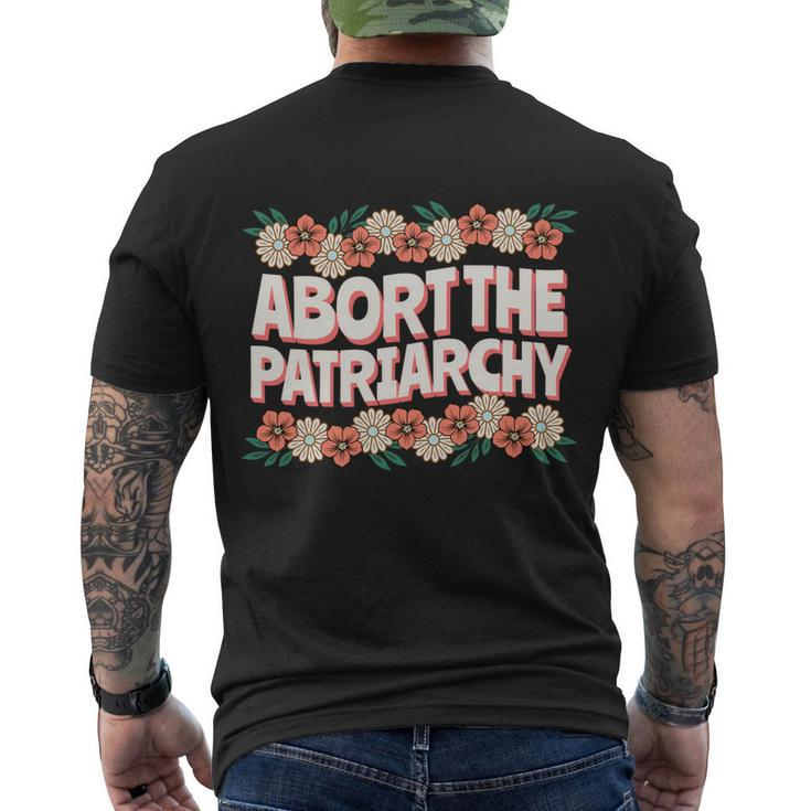 Abort The Patriarchy Vintage Feminism Reproduce Dignity Men's Crewneck Short Sleeve Back Print T-shirt