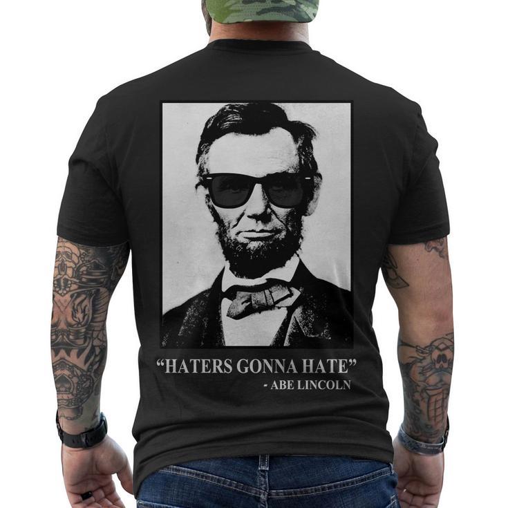 Abraham Lincoln Haters Gonna Hate Men's Crewneck Short Sleeve Back Print T-shirt