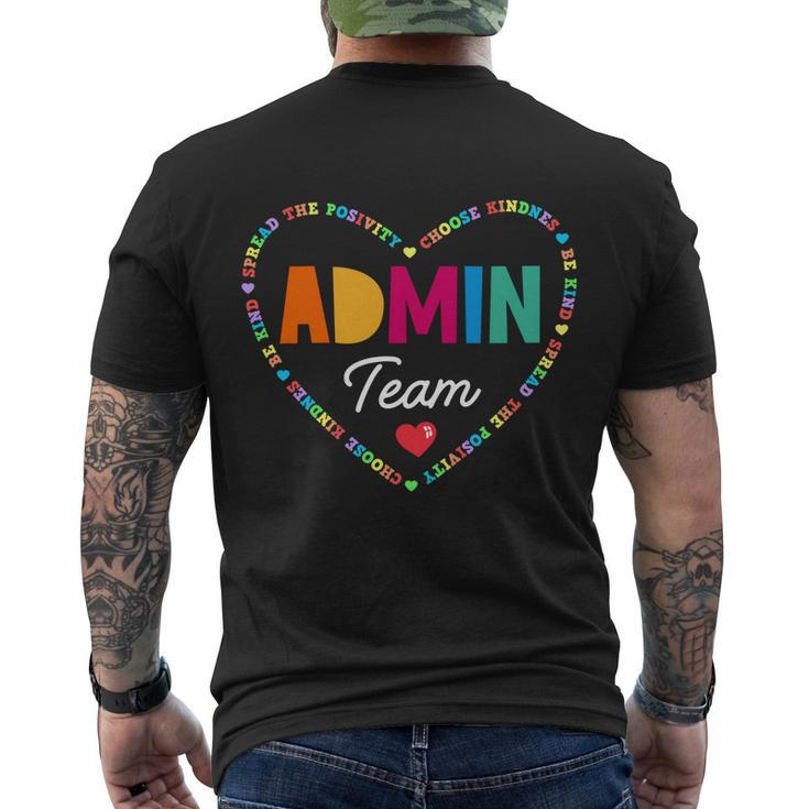 Admin Team Squad School Assistant Principal Administrator Great Gift Men's Crewneck Short Sleeve Back Print T-shirt