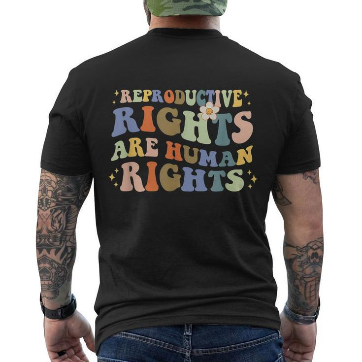 Aesthetic Reproductive Rights Are Human Rights Feminist V2 Men's Crewneck Short Sleeve Back Print T-shirt