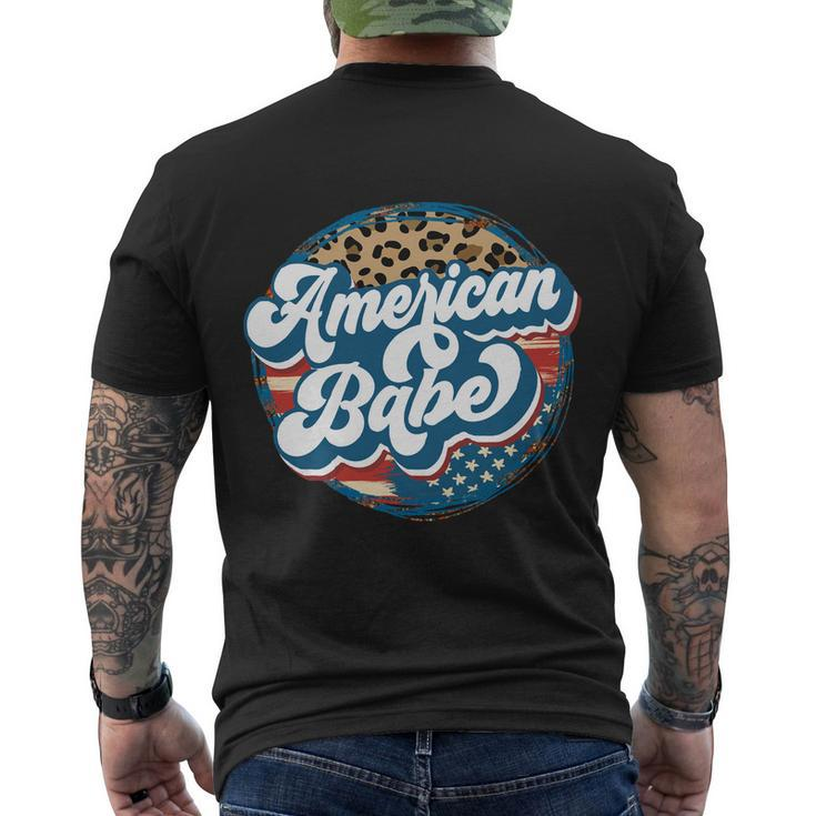 All American Babe Cute Funny 4Th Of July Independence Day Graphic Plus Size Top Men's Crewneck Short Sleeve Back Print T-shirt
