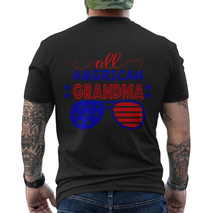 All American Grandma Sunglasses 4Th Of July Independence Day Patriotic Men's Crewneck Short Sleeve Back Print T-shirt
