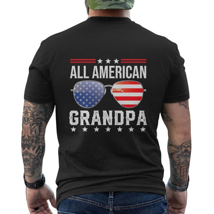All American Grandpa Fourth 4Th Of July Men's Crewneck Short Sleeve Back Print T-shirt