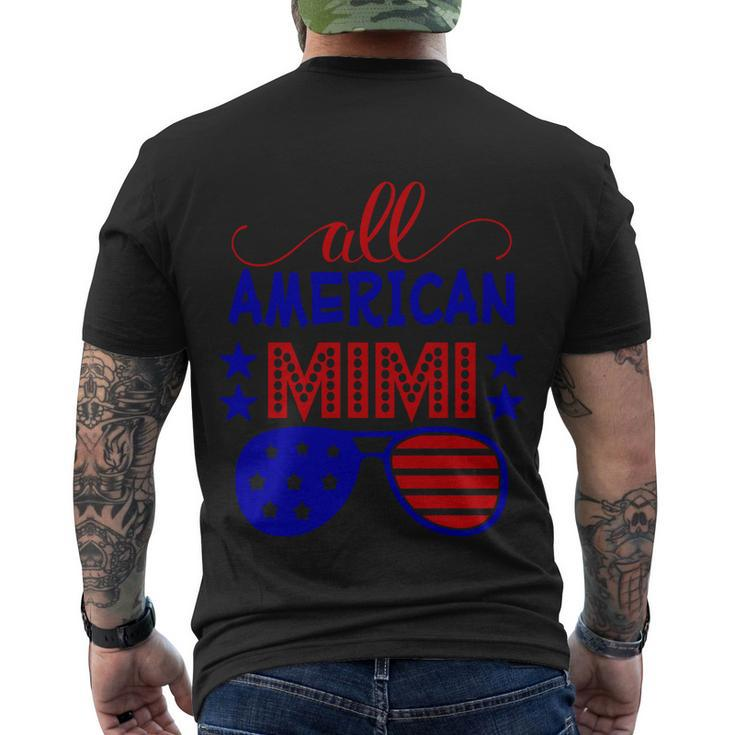 All American Mimi Sunglasses 4Th Of July Independence Day Patriotic Men's Crewneck Short Sleeve Back Print T-shirt