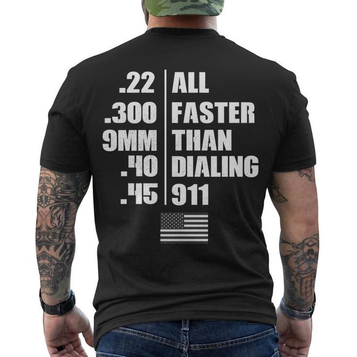 All Faster Than Dialing 911 Tshirt Men's Crewneck Short Sleeve Back Print T-shirt