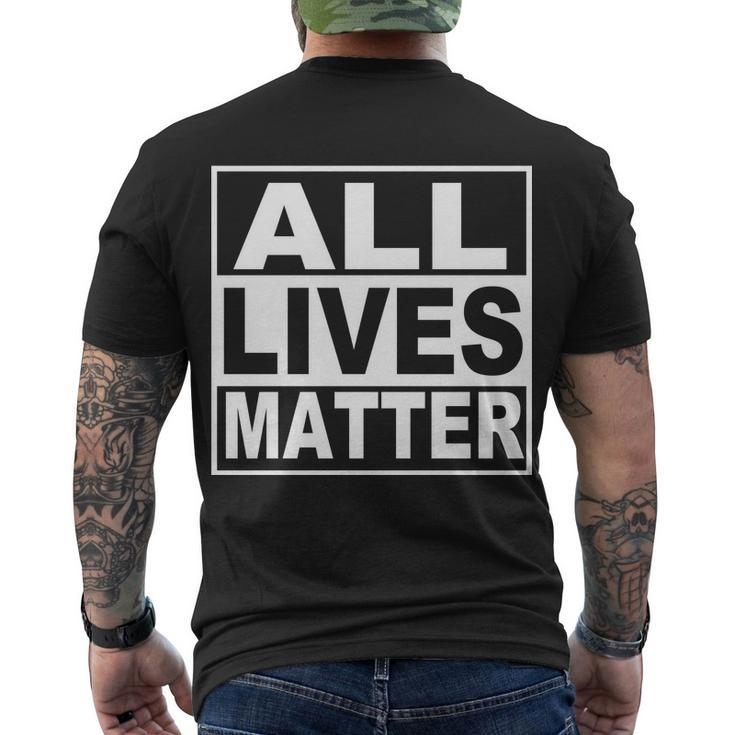All Lives Matter Support Everyone Men's Crewneck Short Sleeve Back Print T-shirt