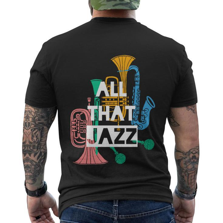 All That Jazz Men's Crewneck Short Sleeve Back Print T-shirt
