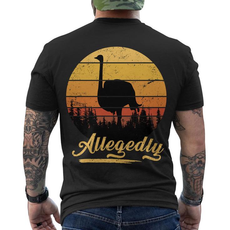 Allegedly Ostrich Retro Tshirt Men's Crewneck Short Sleeve Back Print T-shirt