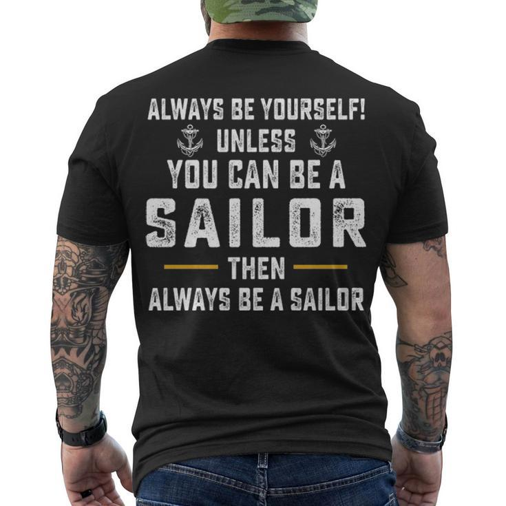 Allways Be A Sailor Men's Crewneck Short Sleeve Back Print T-shirt