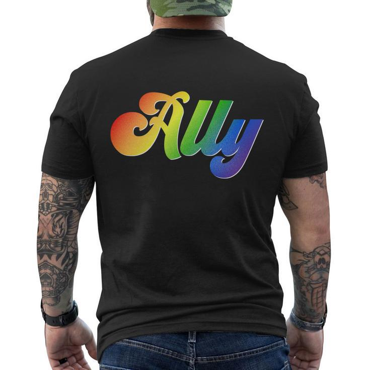 Ally Lgbt Support Tshirt Men's Crewneck Short Sleeve Back Print T-shirt