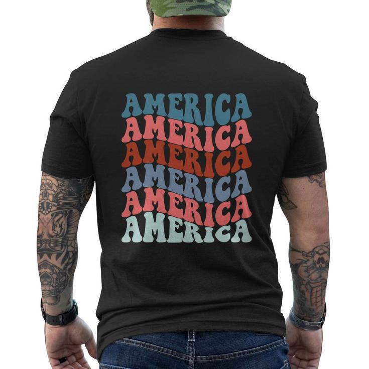 America America Merica Funny 4Th Of July Patriotic Men's Crewneck Short Sleeve Back Print T-shirt