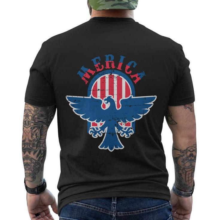 American Flag 4Th Of July Gift Patriotic Eagle Mullet Cool Gift Men's Crewneck Short Sleeve Back Print T-shirt