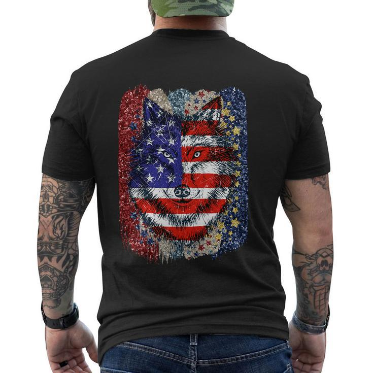American Flag Usa 4Th Of July V2 Men's Crewneck Short Sleeve Back Print T-shirt