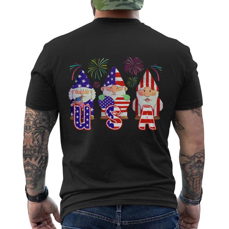 American Gnomes Usa 4Th Of July Men's Crewneck Short Sleeve Back Print T-shirt