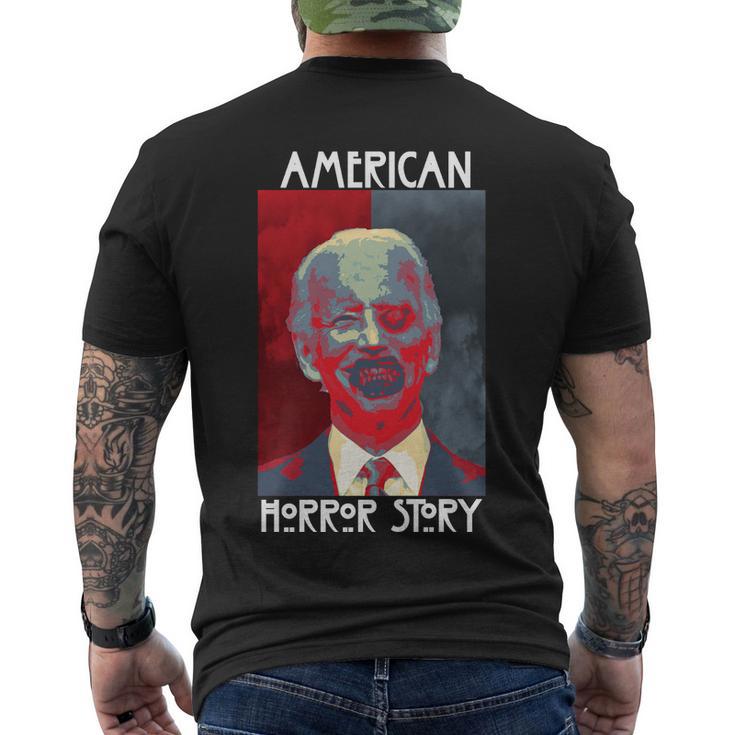 American Horror Funny Anti Biden Tshirt Men's Crewneck Short Sleeve Back Print T-shirt