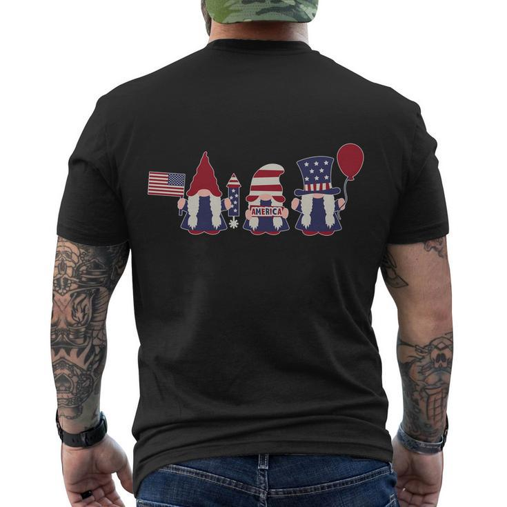 American Lawn Gnomes Usa Go America Men's Crewneck Short Sleeve Back Print T-shirt