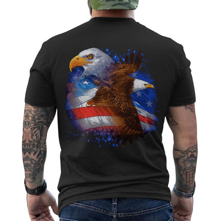 American Pride Soaring Eagle Usa Tshirt Men's Crewneck Short Sleeve Back Print T-shirt