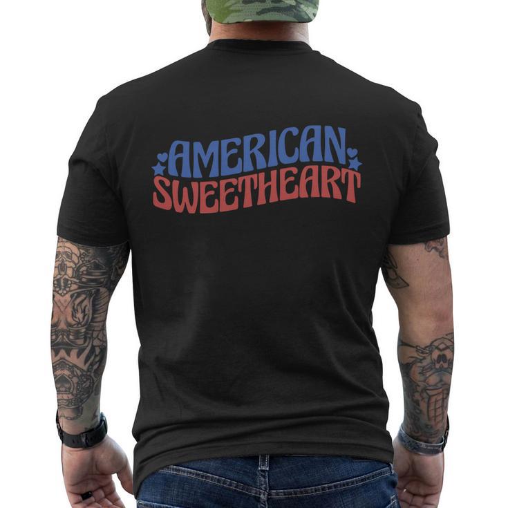 American Sweetheart 4Th Of July Men's Crewneck Short Sleeve Back Print T-shirt