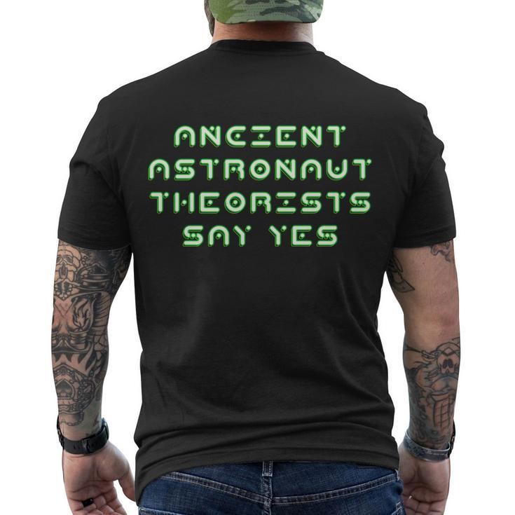 Ancient Astronaut Theorists Says Yes Tshirt Men's Crewneck Short Sleeve Back Print T-shirt