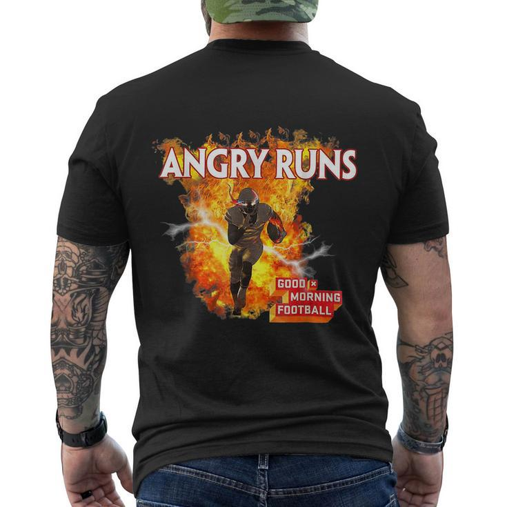 Angry Runs Good Morning Football Sport Lover Football Fan Tshirt Men's Crewneck Short Sleeve Back Print T-shirt