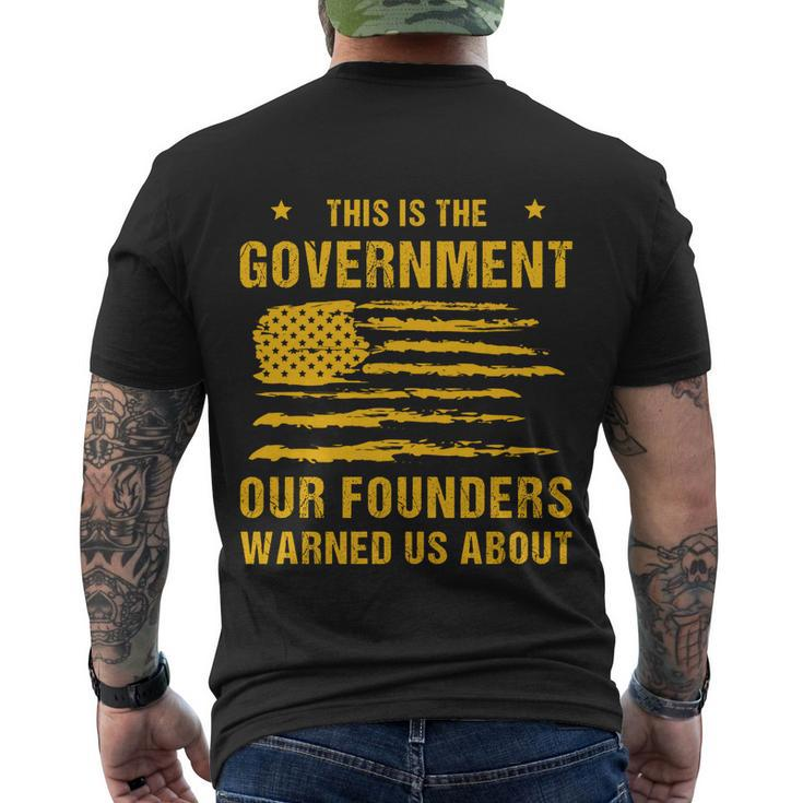 Anti Government Patriotic Americans Vintage  Men's Crewneck Short Sleeve Back Print T-shirt
