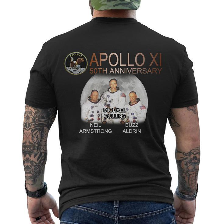 Apollo 11 Astronauts 50Th Anniversary Men's Crewneck Short Sleeve Back Print T-shirt