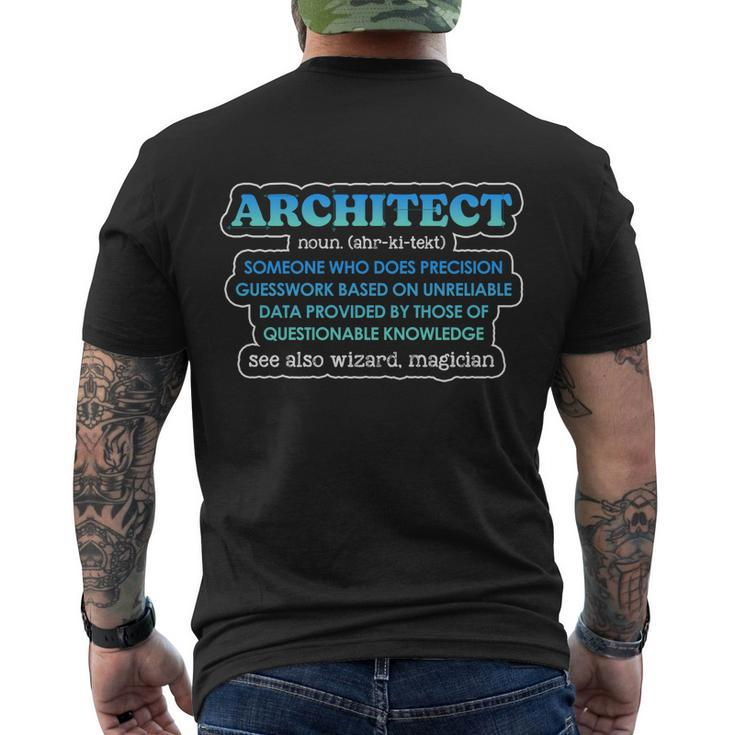 Architect er Draw Structure Planner Architect Men's T-shirt Back Print