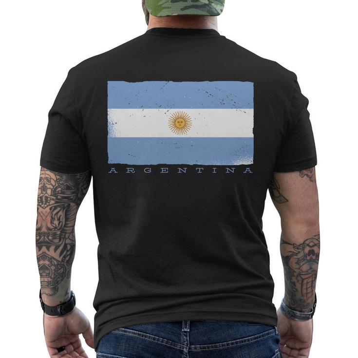 Argentina Flag V2 Men's Crewneck Short Sleeve Back Print T-shirt