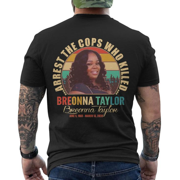 Arrest The Cops Who Killed Breonna Taylor Tribute Men's Crewneck Short Sleeve Back Print T-shirt