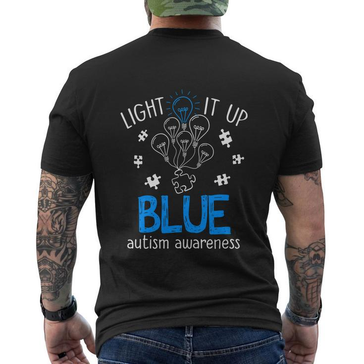 Autism Awareness Autism Support Men Tshirt Men's Crewneck Short Sleeve Back Print T-shirt