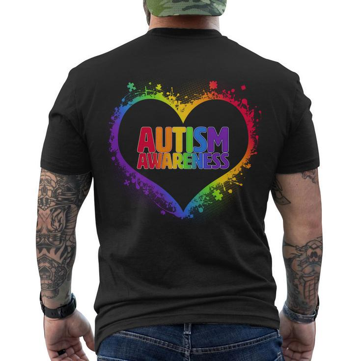Autism Awareness - Full Of Love Men's Crewneck Short Sleeve Back Print T-shirt