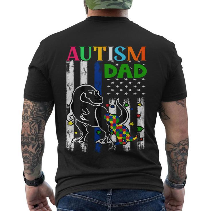 Autism Dad Tshirt Men's Crewneck Short Sleeve Back Print T-shirt