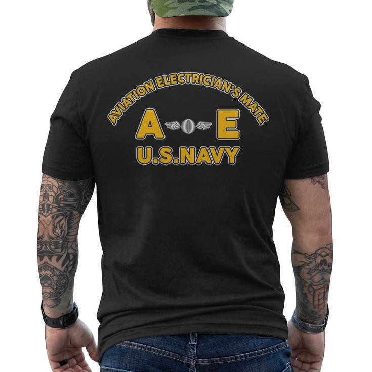 Aviation Electricians Mate Ae Men's Crewneck Short Sleeve Back Print T-shirt