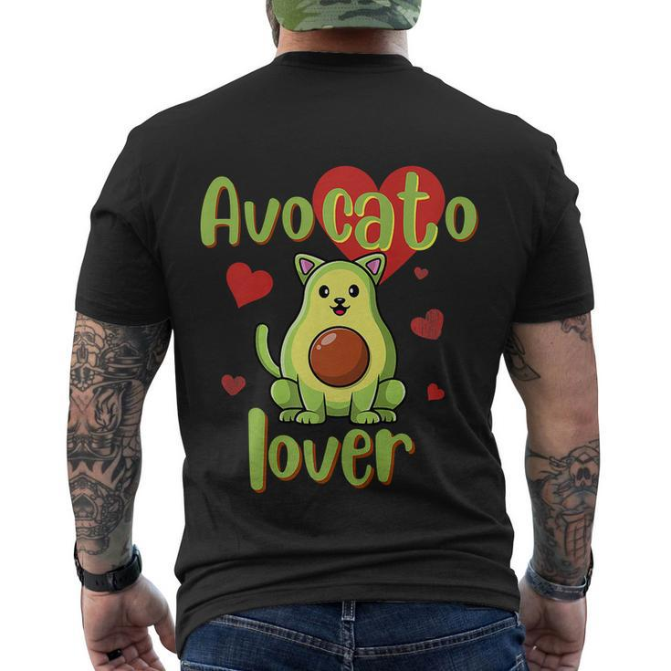 Avocato Avocado Cat Mom Cat Dad Lover Cute Men's T-shirt Back Print