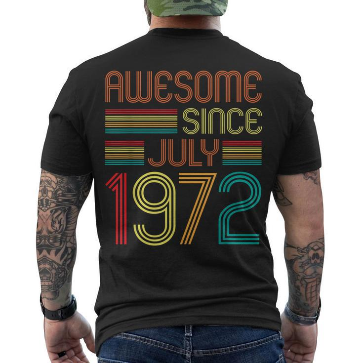 Awesome Since July 1972 Vintage 50Th Birthday 50 Years Old Men's T-shirt Back Print