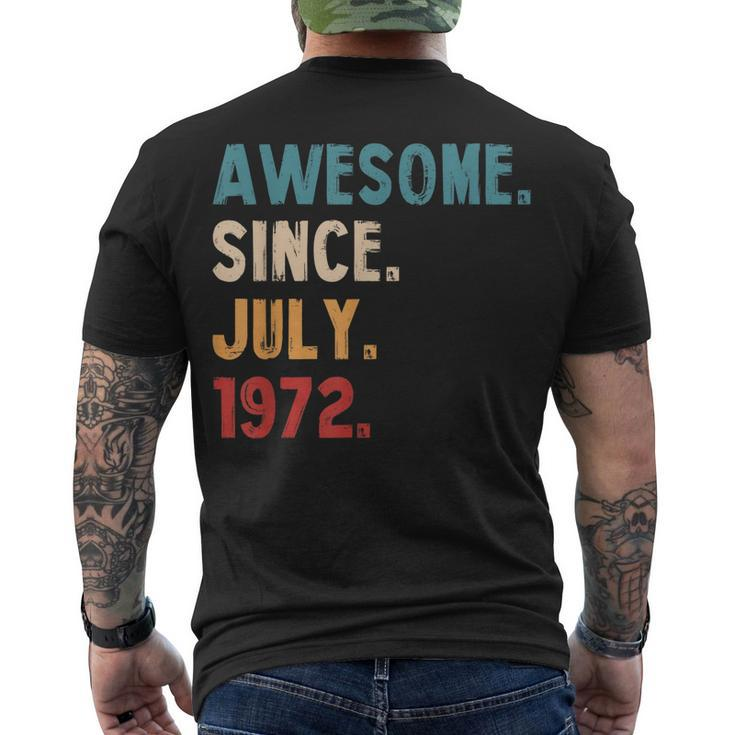 Awesome Since July 1972 Vintage 50Th Birthday V2 Men's T-shirt Back Print