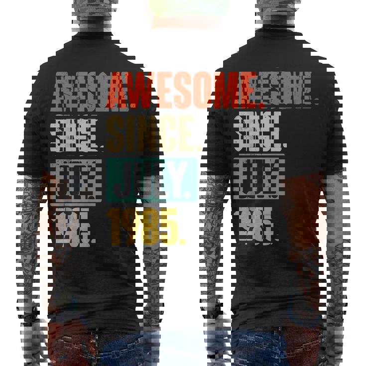 Awesome Since July 1985 37 Year Old 37Th Birthday Men's T-shirt Back Print