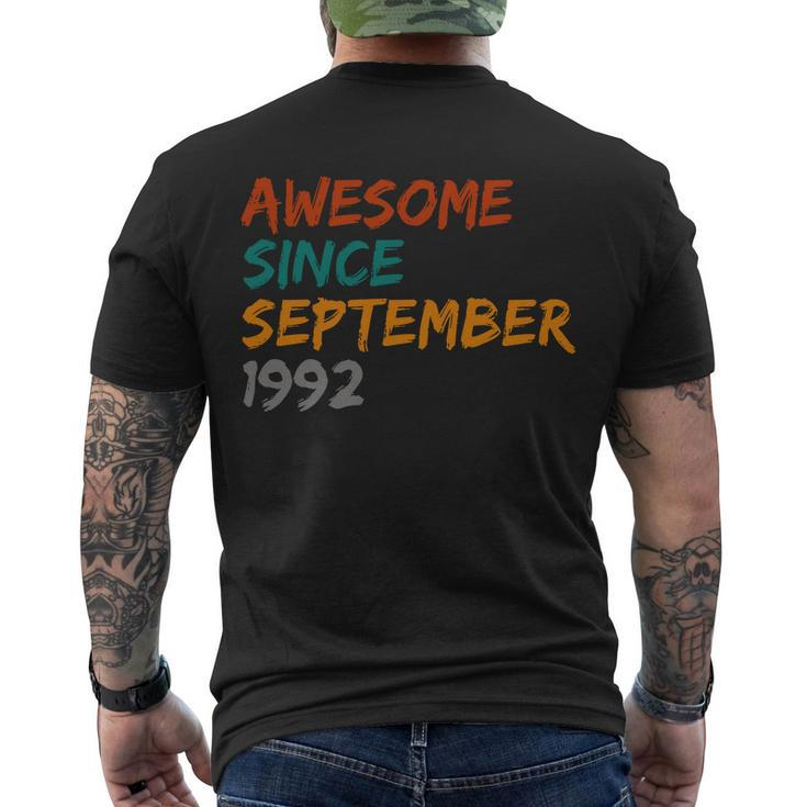 Awesome Since September 1992 Men's Crewneck Short Sleeve Back Print T-shirt