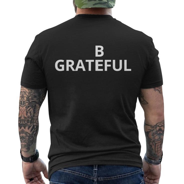 B Grateful Men's Crewneck Short Sleeve Back Print T-shirt