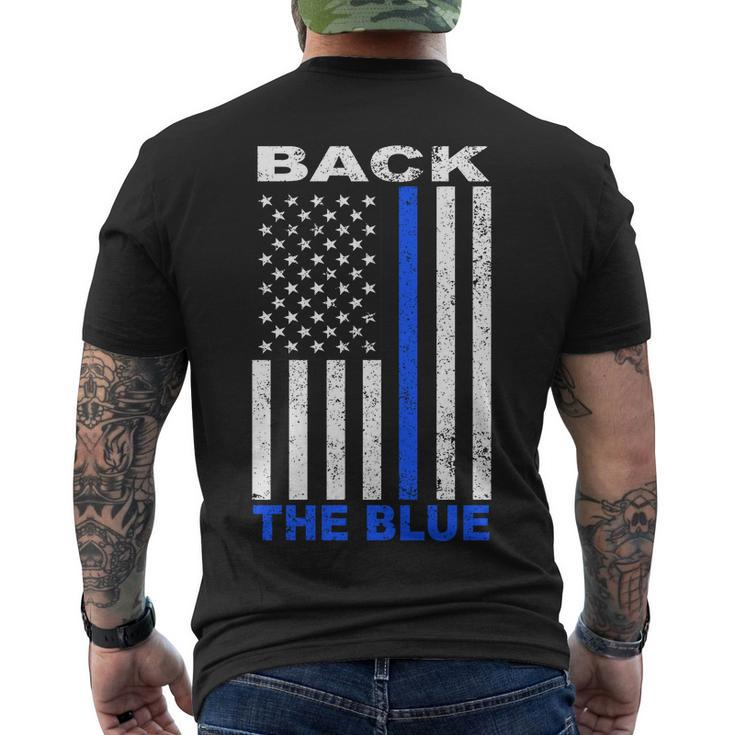 Back The Blue Support Our Police Tshirt Men's Crewneck Short Sleeve Back Print T-shirt