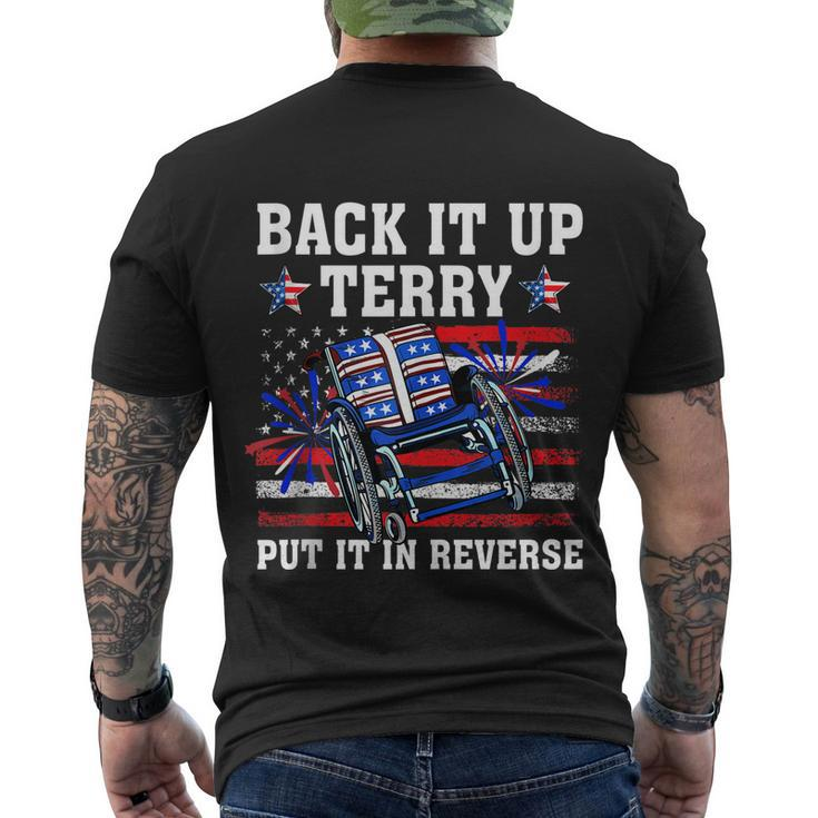 Back Up Terry Put It In Reverse Funny 4Th Of July Us Flag Men's Crewneck Short Sleeve Back Print T-shirt
