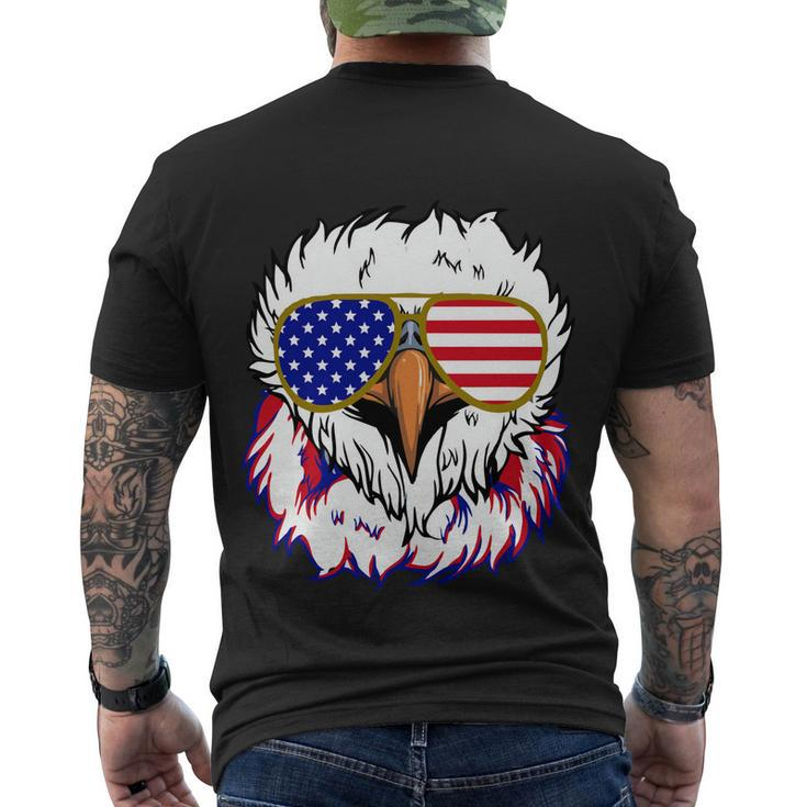 Bald Eagle With Mullet 4Th Of July American Flag Gift Men's Crewneck Short Sleeve Back Print T-shirt