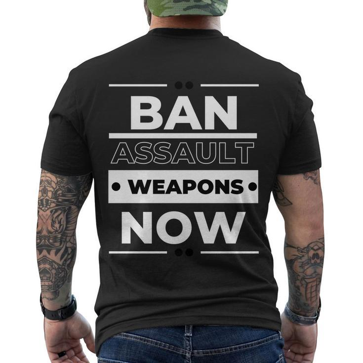 Ban Assault Weapons Now Men's Crewneck Short Sleeve Back Print T-shirt