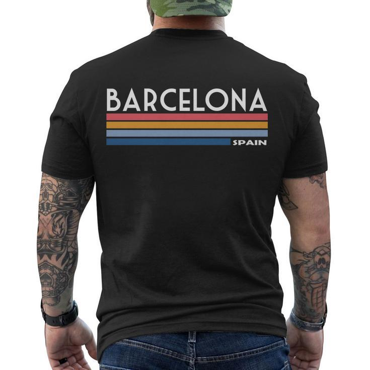 Barcelona Retro 1980S Tshirt Men's Crewneck Short Sleeve Back Print T-shirt