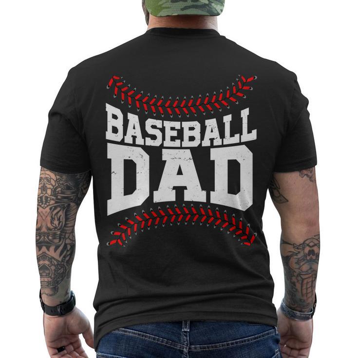 Baseball Dad Sports Fan Tshirt Men's Crewneck Short Sleeve Back Print T-shirt